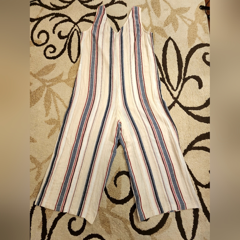 Lily Black Striped Sleeveless Jumpsuit - Picture 7 of 8